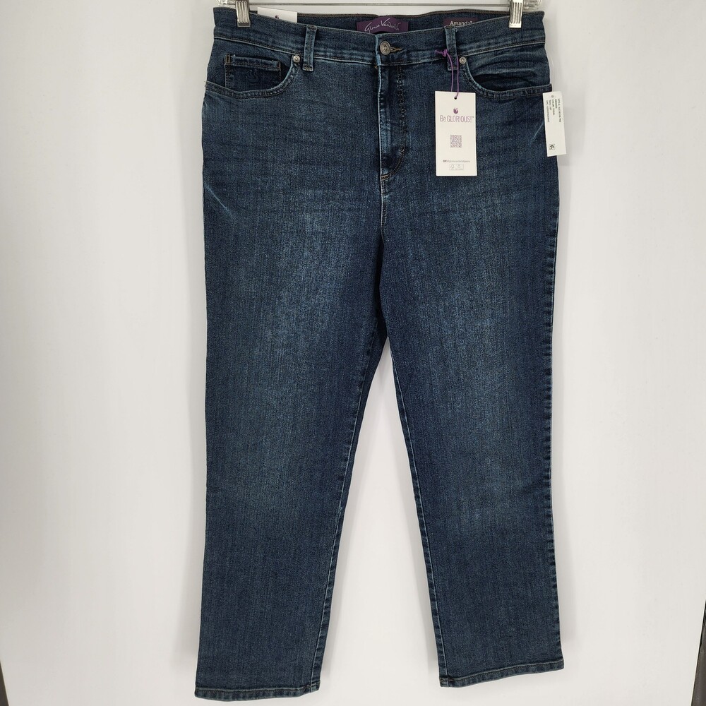 Gloria Vanderbilt Amanda Jeans Women 16P Tisdal Dark Wash Slimming NWT